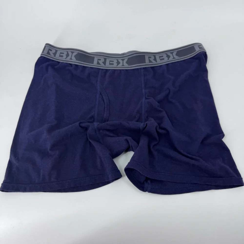 RBX Dark Blue Boxer Briefs with Gray Waistband